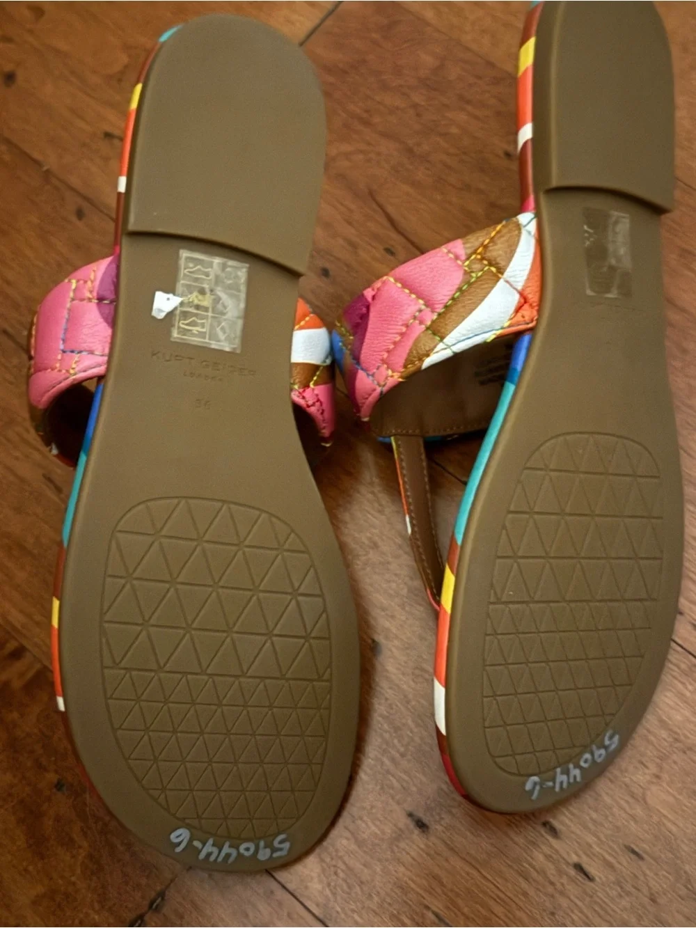 🌈Kurt Geiger London Kensington T-Bar Sandal w eagle head, like new , sz 36